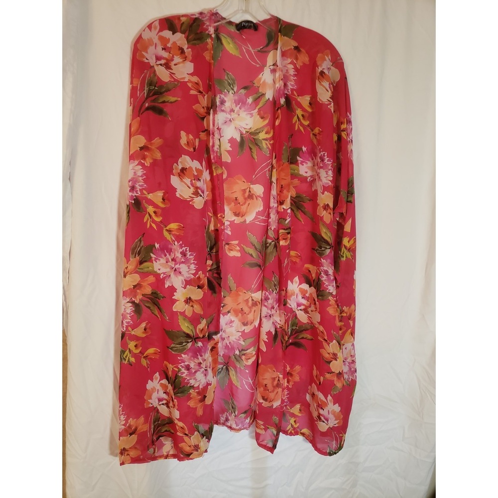 Women's Myesper CA Hot Pink Floral Kimono One Size